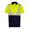 High Visibility Two tone Polo T-shirt front