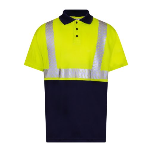 High Visibility Two tone Polo T-shirt front