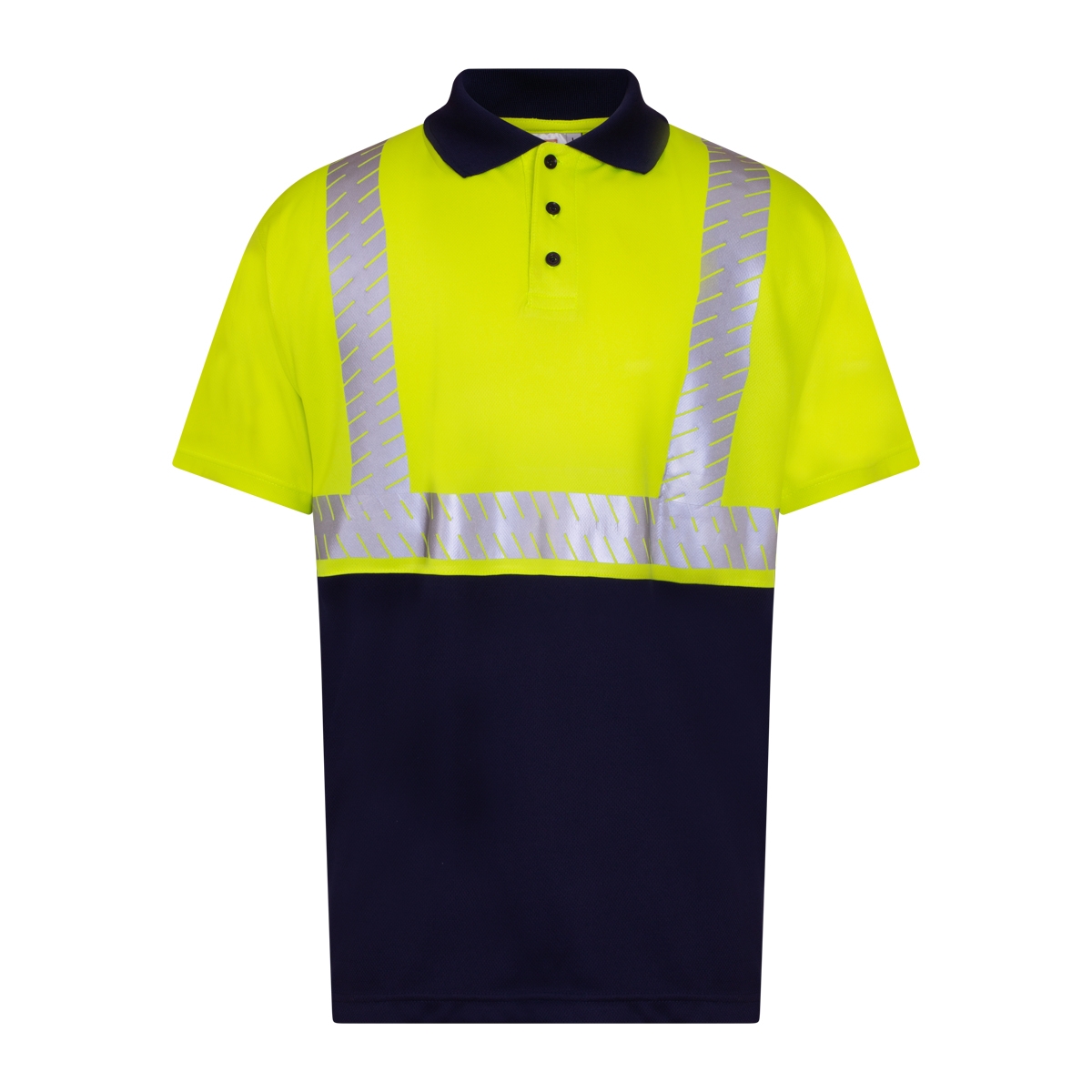 High Visibility Two tone Polo T-shirt front
