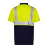 High Visibility Two tone Polo T-shirt back