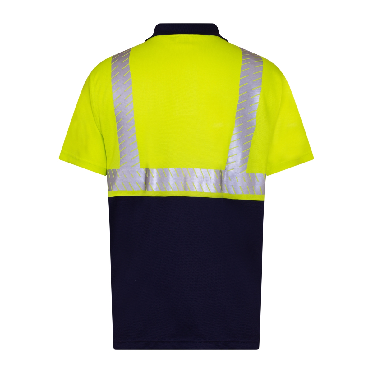 High Visibility Two tone Polo T-shirt back